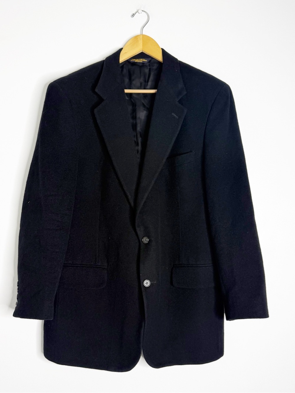 Brooks Brothers 100% Camel Hair Blazer Men’s 41R Black Two Button